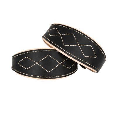 Kožený obojek pro chrty Simply Casual - Black