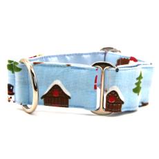 Bavlněný obojek  Merry Christmas 4 cm XL