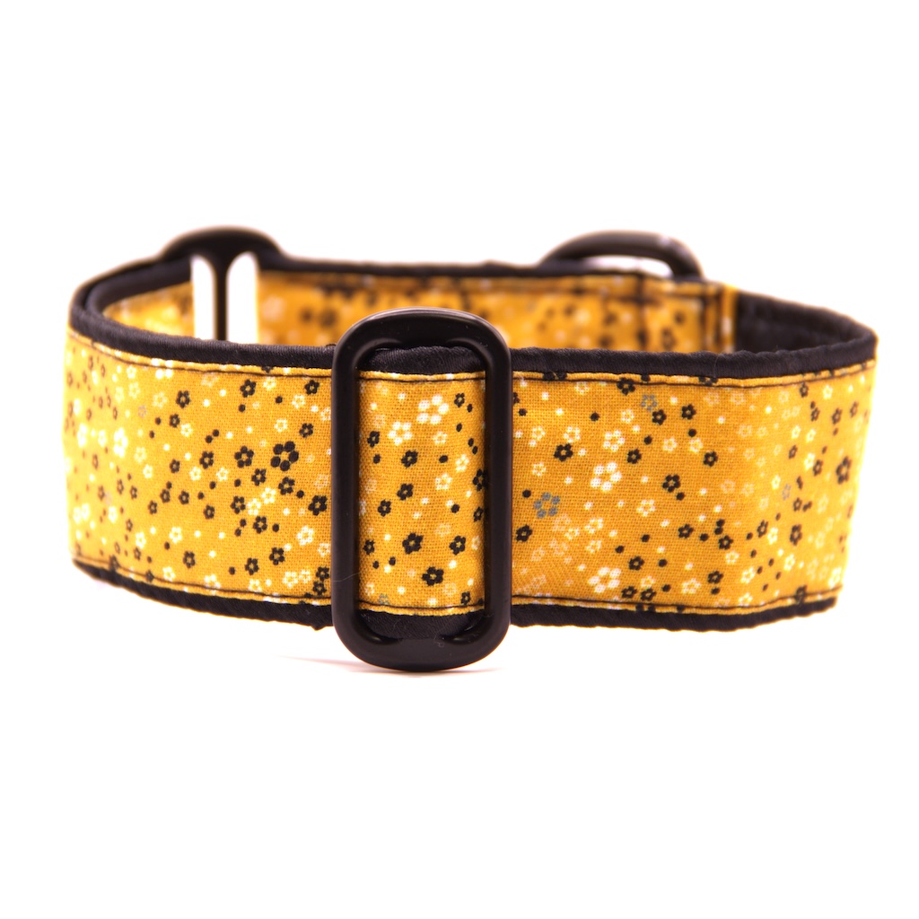 Náhled ProChrta.cz Bavlněný obojek Mustard Flower 4 cm L