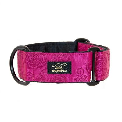 Brokátový obojek FUCHSIA