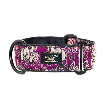 Brokátový obojek CROWN šíře 4 cm L