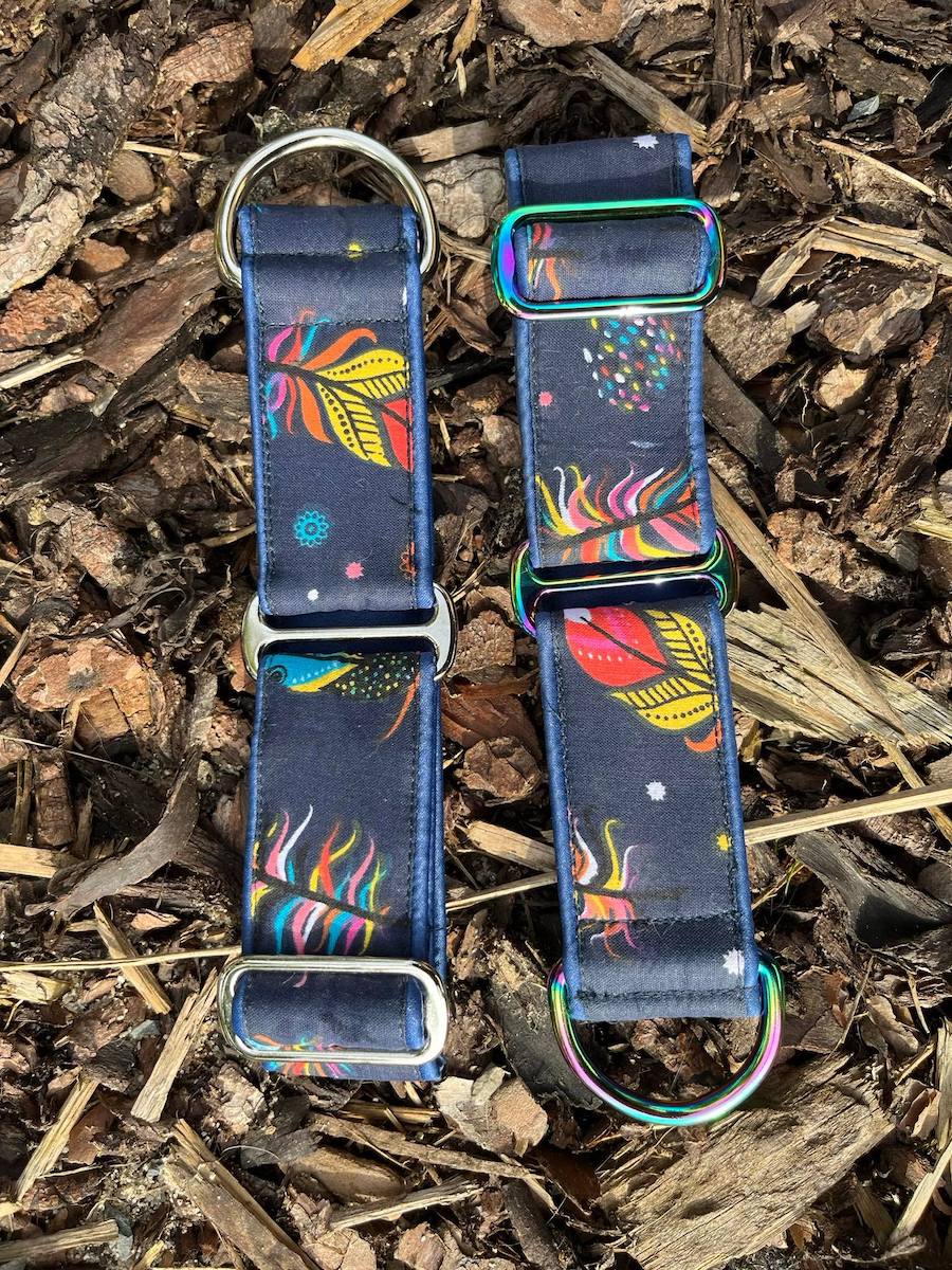 Náhled ProChrta.cz Bavlněný obojek FEATHERS 3 cm S