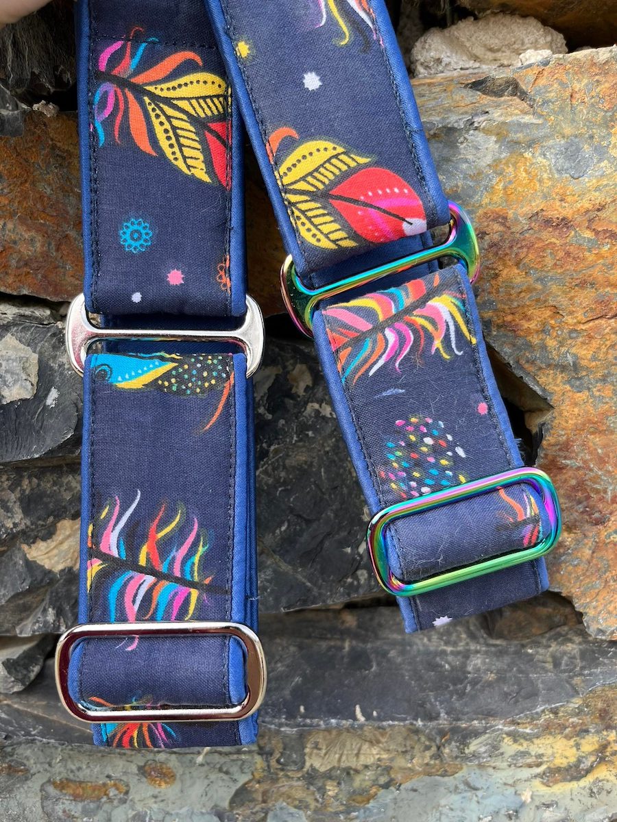 Náhled ProChrta.cz Bavlněný obojek FEATHERS 4 cm XL