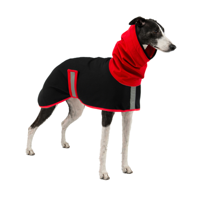 Pláštěnka softshellová pro chrty Duo - Black Red