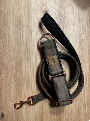 Semišové vodítko BROWN