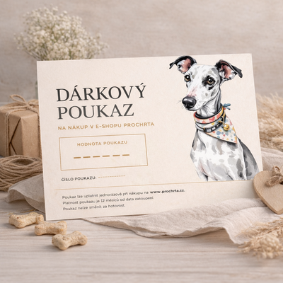 Dárkový poukaz pro chrty – Radost